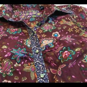 Robert Graham shirt burgundy, beautiful print S